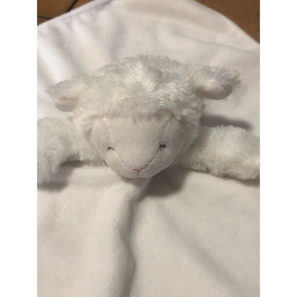 Carter's Lamb White Pacifier Holder Baby Security Blanket Lovey Plush - Picture 2 of 3